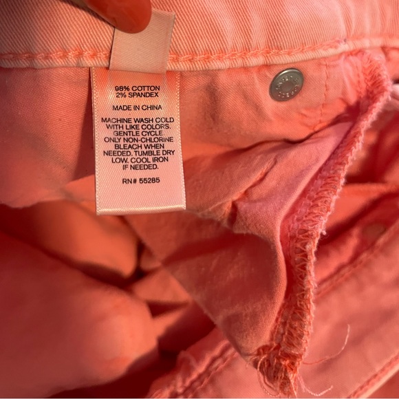 Express Coral Peach colored denim jeans Size 8 - Picture 7 of 8